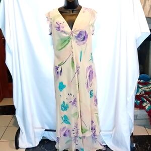 Vintage Spencer Jeremy Beautiful Silk size 10 dress, PTP=23", Length=45"